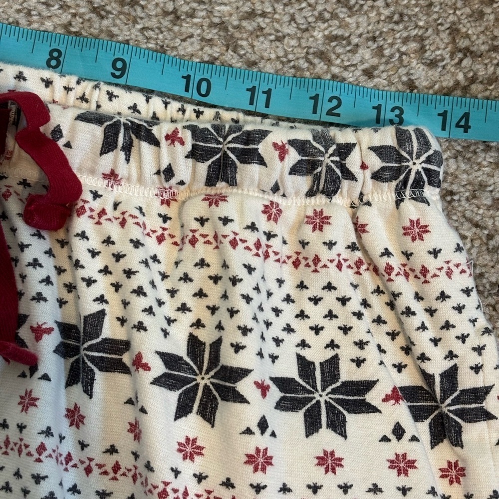 Burt’s Bees Adult Organic Cotton Pajama Pants Size Medium | Christmas print | - Picture 4 of 7